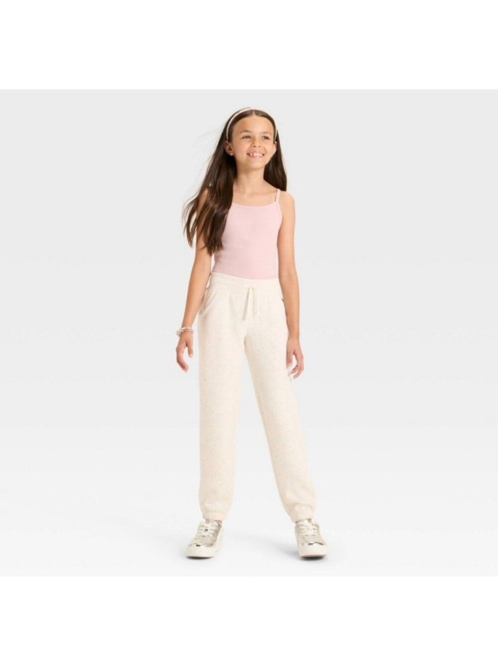 Girls Rainbow Nep Relaxed Joggers Cat & Jack Size L (10/12)